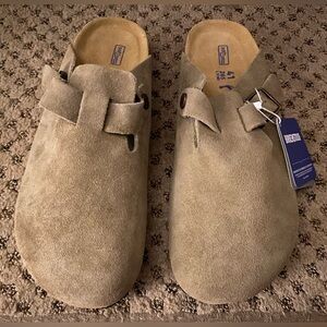 Birkenstock Boston Clog in Taupe Size 41